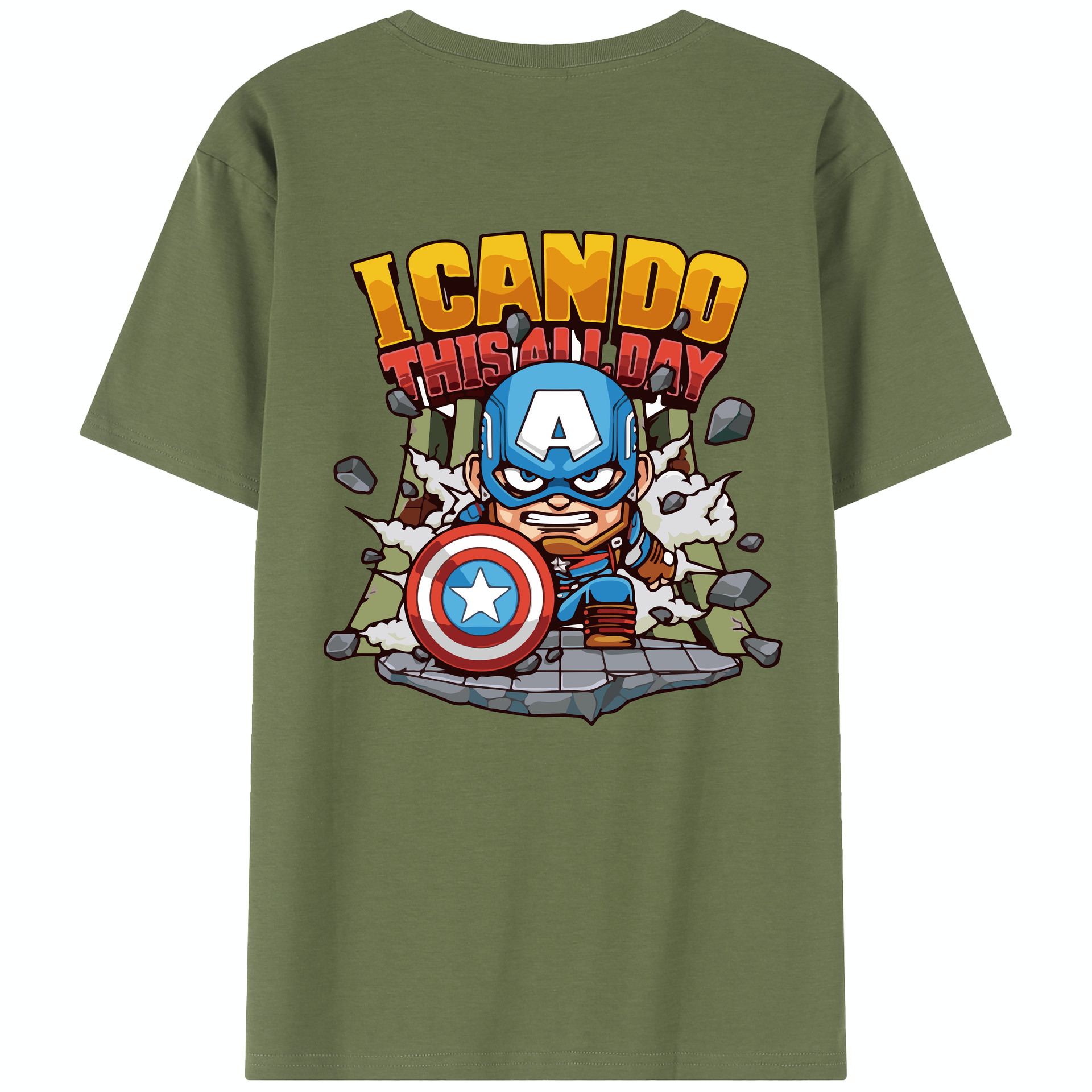 （画像用） アベンジャーズ The Avengers 綿100％半袖Tシャツ（背面プリント）